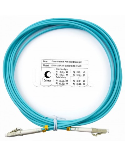 Патч-корд волоконно-оптический MM 50/125 duplex LC-LC LSZH (3м) Cabeus FOP-50-LC-LC-3m в Стерлитамаке Патч-корды оптические Pintop.ru