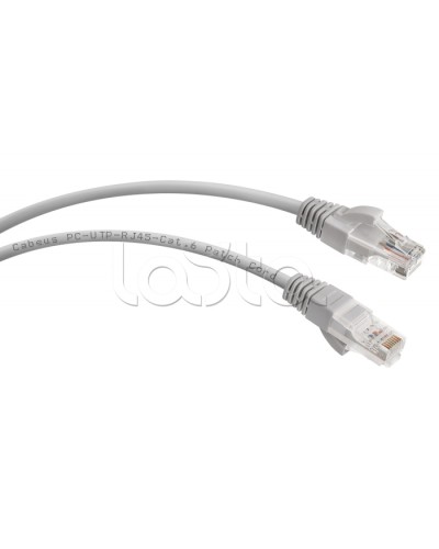 Патч-корд UTP, категория 6, 10 м, неэкранированный, серый Cabeus PC-UTP-RJ45-Cat.6-10m в Стерлитамаке Патчкорды (медные) Pintop.ru