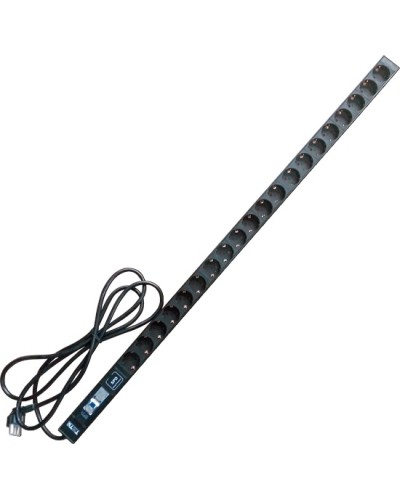 Блок розеток вертикальный 20xSchuko, 250V, 16A, шнур 3 метра, вилка Schuko TWT TWT-PDV-20GS-GP в Стерлитамаке Блоки розеток Pintop.ru