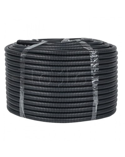 Труба гофр. ПНД с протяжкой d25 мм (50 м) черная EKF-Plast (tpnd-25-50m) в Стерлитамаке Труба гофрированная Pintop.ru