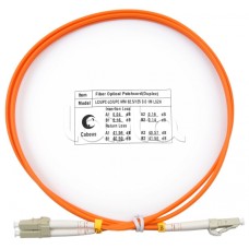 Шнур оптический duplex, LC-LC, 62,5/125 mm, 1м, LSZH Cabeus FOP-62-LC-LC-1m