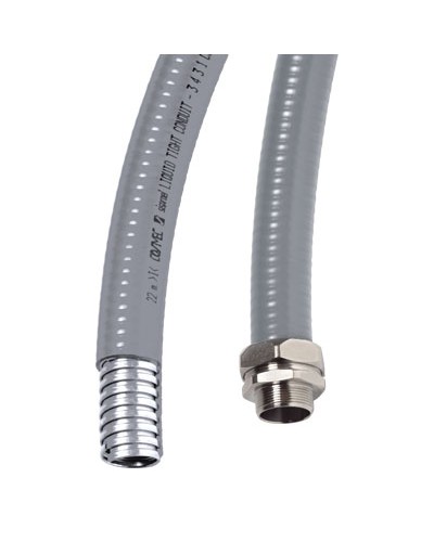 Металлорукав DN 20мм в гладкой ПВХ изоляции, Dвн 20,5 мм, Dнар 27,0,IP66, 50 м, цвет серый DKC 6070R-22 в Стерлитамаке Крепежные изделия Pintop.ru