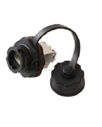 Индустриальный модуль-вставка NIKOMAX, Кат.6a (Класс Ea), 500МГц, RJ45/8P8C, 110/KRONE, T568A/B, экранированный, IP67, с защитной крышкой, черный NIKOMAX (NMC-KJSA2-IS-BK) в Стерлитамаке Модули Keystone Pintop.ru