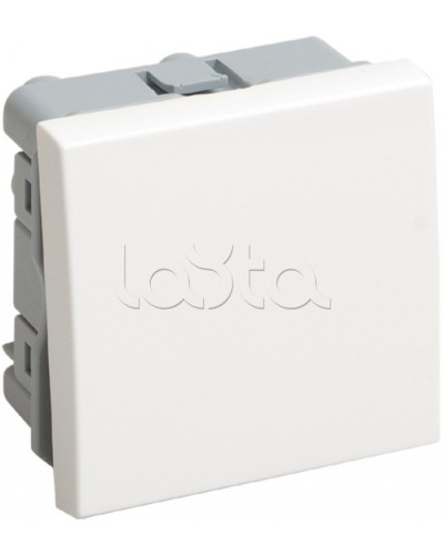 Выключатель одноклавишный (на 2 модуля) ПРАЙМЕР белый (ВКО-21-00-П) IEK CKK-40D-VO2-K01 в Стерлитамаке Аксессуары для кабель-канала Pintop.ru