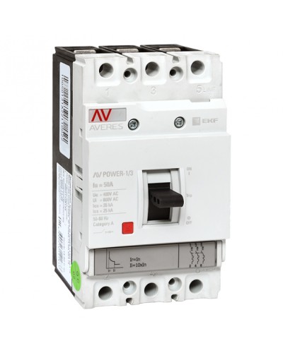 Автоматический выключатель AV POWER-1/3 50А 35kA TR EKF (mccb-13-50-TR-av) в Стерлитамаке Электротехническое оборудование Pintop.ru