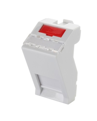 Адаптер 45 × 22,5 мм для 1 модуля Keystone, наклонный, белый Eurolan (16B-45-05WT) в Стерлитамаке Модули Keystone Pintop.ru