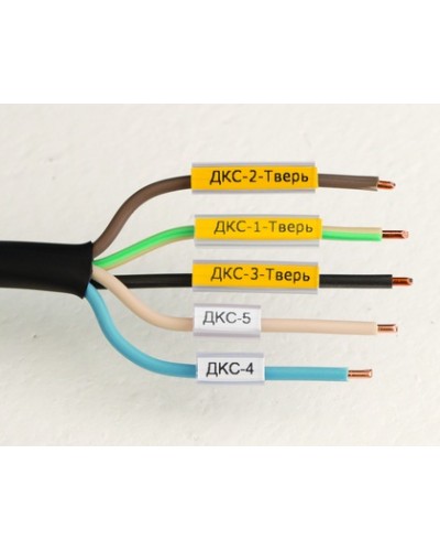 Маркировка для провода, гибкая, для трубочек. 4х23мм. Желтая DKC NUTFL23Y в Стерлитамаке Крепежные изделия Pintop.ru