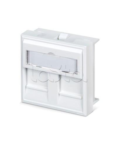 Вставка 45x45 (аналог Mosaic) для 2 модулей формата Keystone Jack Cabeus FP-45-2M в Стерлитамаке Модули Keystone Pintop.ru