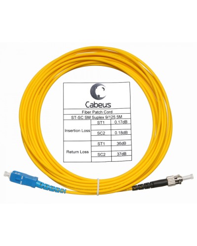 Шнур оптический simplex SC-ST 9/125 sm 10м LSZH Cabeus FOP(s)-9-SC-ST-10m в Стерлитамаке Патч-корды оптические Pintop.ru