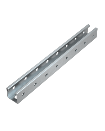 Страт-профиль 41х41 L2800 мм s:1,5 (тройная перфорация) HD КМ-Профиль (STP41-41-2800 3P HD) в Стерлитамаке Аксессуары для лотков Pintop.ru