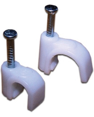 Клипса кабельная круглая, диаметр 5 мм, белая (100шт.уп) TWT TWT-CLR-05 в Стерлитамаке Держатели, клипсы, скобы Pintop.ru