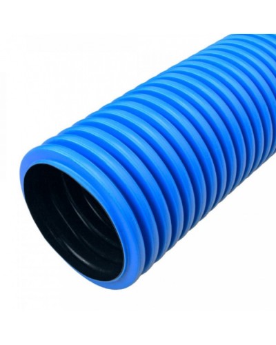 Труба гофрированная двустенная ПНД жесткая тип 750 (SN14) синяя д125 6м (36м/уп) Промрукав (PR15.0078) в Стерлитамаке Труба гофрированная Pintop.ru