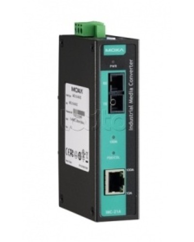 Медиаконвертер Ethernet 10/100BaseTX в 100BaseFX (SC) с расширенным диапазоном температур Moxa IMC-21A-S-SC-T в Стерлитамаке Медиаконвертеры Pintop.ru