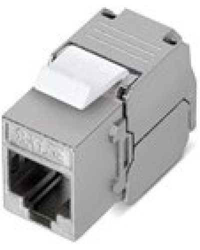 Вставка Keystone Jack RJ-45(8P8C), категория 6, 110 IDC, угол заделки 180 градусов, без инструмента (Toolless), экранированная, белая в Стерлитамаке Модули Keystone Pintop.ru