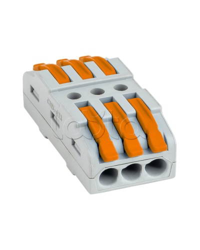 Строительно-монтажная клемма СМК 222-423 проходная 3 полюса 0,08-4мм2 (25шт.) EKF PROxima (plc-smk-423) в Стерлитамаке Клеммные колодки Pintop.ru