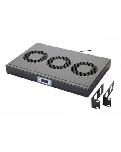 Панель вентиляционная с 3 вентиляторами, с контроллером Eurolan 60A-91-10-30BL в Стерлитамаке Вентиляторные модули Pintop.ru