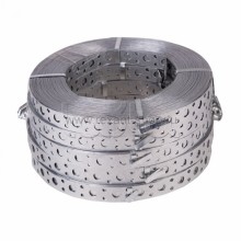 Лента полоса монтажная оцинкованная, перфорированная прямая 20 х 0,70 мм (рулон 25 м) REXANT (07-7107-4)