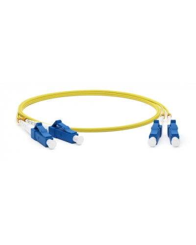 Патч-корд волоконно-оптический Hyperline FC-D2-9-LC/UR-ST/UR-H-10M-LSZH-YL в Стерлитамаке Патч-корды оптические Pintop.ru