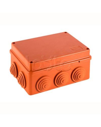 JBS150 Коробка огн. E110, о/п 150х110х70мм, без галогена, 10 вых., IP55, 5P, (0,15-2,5 мм2), цвет оранж. Экопласт (43099HF) в Стерлитамаке Коробки (ОКЛ) Экопласт Pintop.ru