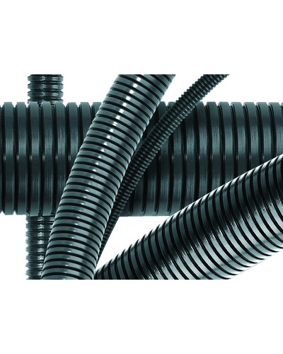 Труба гофрированная DN36мм, ПВ-0, D вн 36,3 мм, D нар 42,5 мм, полиамид 6, с протяжой DKC PA613643F0 в Стерлитамаке Труба гофрированная Pintop.ru