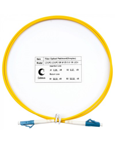 Шнур оптический simplex LC-LC 9/125 sm 1,5м LSZH Cabeus FOP(s)-9-LC-LC-1,5m в Стерлитамаке Патч-корды оптические Pintop.ru