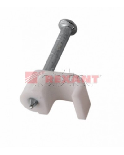 Крепеж кабеля плоский 6мм х 4мм (10шт/уп) REXANT 07-4206 в Стерлитамаке Держатели, клипсы, скобы Pintop.ru