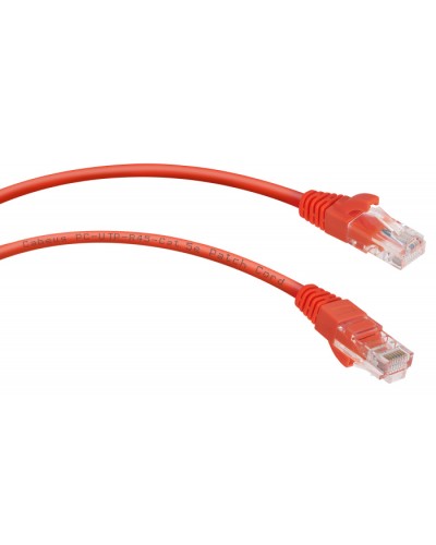 Патч-корд UTP, категория 5e, 0.5 м, неэкранированный, красный Cabeus PC-UTP-RJ45-Cat.5e-0.5m-RD в Стерлитамаке Патчкорды (медные) Pintop.ru
