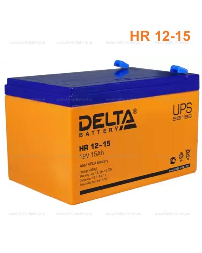 Аккумулятор свинцово-кислотный Delta HR 12-15 в Стерлитамаке Электротехническое оборудование Pintop.ru