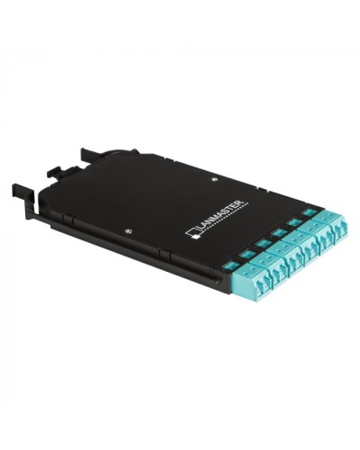 Компактная MPO кассета OS2, 12xLC, тип B, низкие потери, черная LANMASTER (LAN-MCCB-1M-12LC/OS2) в Стерлитамаке Патч-корды оптические Pintop.ru