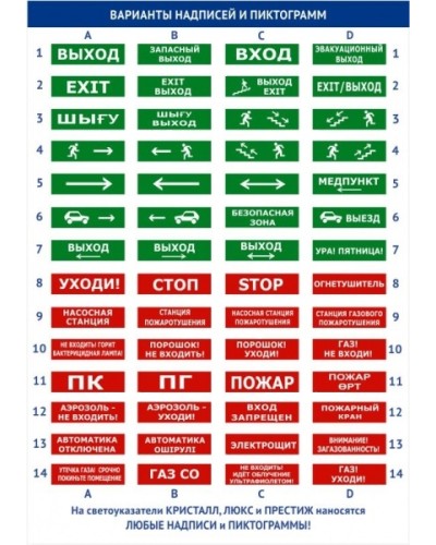 Оповещатель световое табло со скрытой надписью и встроенной звуковой сиреной Электротехника и Автоматика ЛЮКС-12-К СН Газ уходи в Стерлитамаке Оповещатели Pintop.ru
