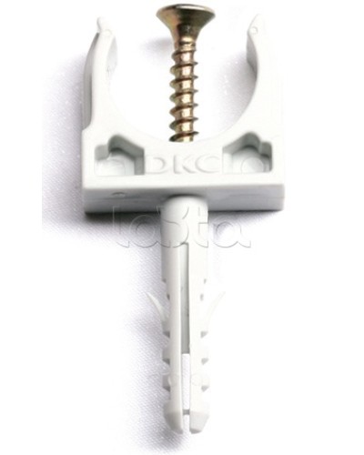 Держатель с защелкой и дюбелем, д.32 мм DKC 51332 в Стерлитамаке Держатели, клипсы, скобы Pintop.ru