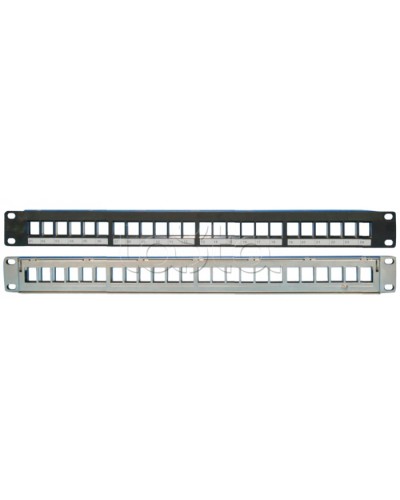 Наборная коммутационная панель 19”, 1U, 24 порта UTP/FTP Eurolan (27F-00-24BL) в Стерлитамаке Коннекторы Pintop.ru