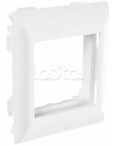 Суппорт с рамкой на 1 пост (45х45) в профиль для кабельных каналов 100х50, 105х50 SPL (100007S) в Стерлитамаке Аксессуары для кабель-канала Pintop.ru