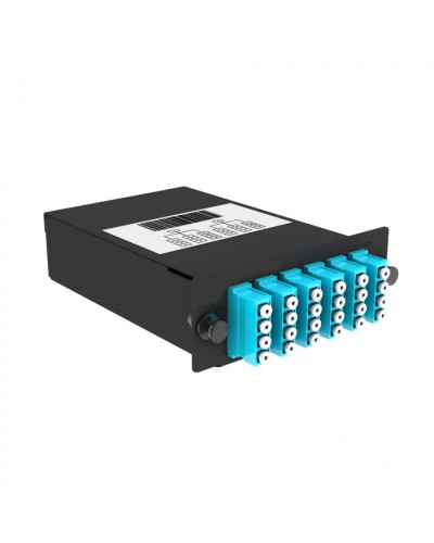 Кассета кроссовая черный Cabeus (FO-9-2x12MPO(m)/А-24xLC/U-A-BK) в Стерлитамаке Кросс оптический Pintop.ru