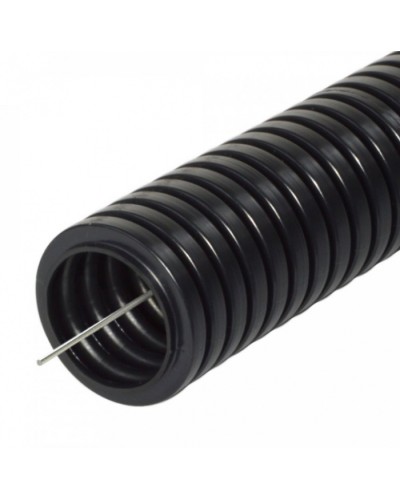 Труба гофрированная ПА безгалогенная (HF) стойкая к ультрафиолету черная с/з д32 (10м/уп) Промрукав (PR02.0263) в Стерлитамаке Труба гофрированная Pintop.ru