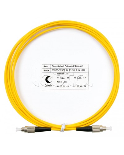 Шнур оптический simplex FC-FC 9/125 SM 3 м LSZH Cabeus FOP(s)-9-FC-FC-3M в Стерлитамаке Патч-корды оптические Pintop.ru