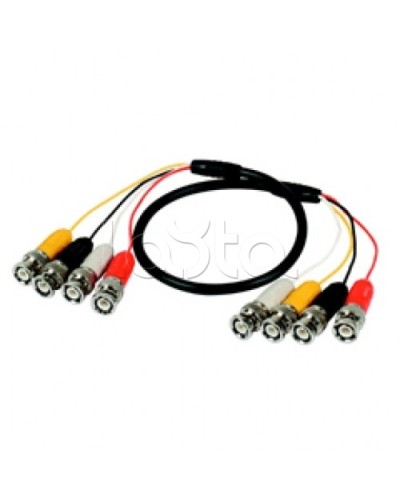 Кабель соединительный 4BNCx4BNC (штекер), 100см Lazso WC414 в Стерлитамаке Видеоусилители, Модуляторы, Делители Pintop.ru