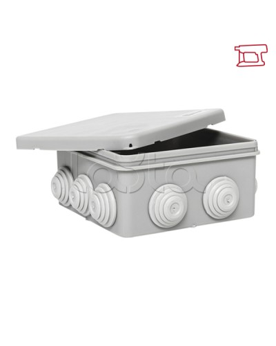 Коробка распределительная КМР-030-014 с крышкой (100х100х50), 10 мембр. вводов IP55 EKF (plc-kmr-030-014) в Стерлитамаке Распределительные коробки Pintop.ru