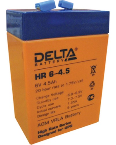 Аккумулятор свинцово-кислотный Delta HR6-4.5 в Стерлитамаке Электротехническое оборудование Pintop.ru