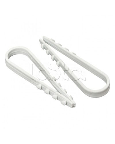 Дюбель-хомут для круглого кабеля (11-18мм) белый (100шт.) EKF PROxima (plc-ncc-11x18w) в Стерлитамаке Крепеж: Дюбели, шурупы, саморезы Pintop.ru