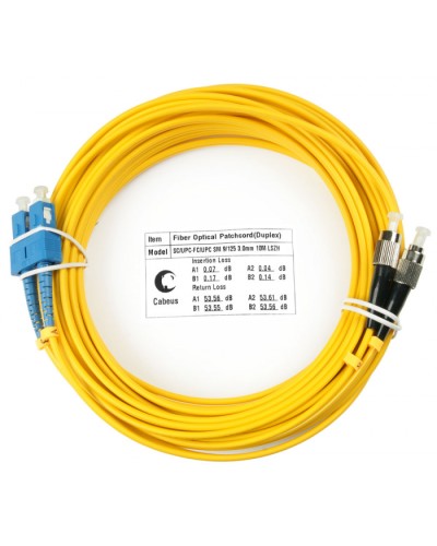 Шнур оптический duplex SC-FC 9/125 sm 15м LSZH Cabeus FOP(d)-9-SC-FC-15m в Стерлитамаке Патч-корды оптические Pintop.ru