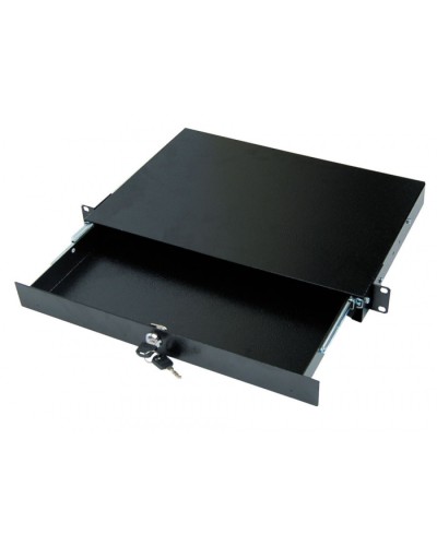 Полка под клавиатуру, выдвижная 1U TLK TLK-KB1-BK в Стерлитамаке Полки для шкафов и стоек Pintop.ru