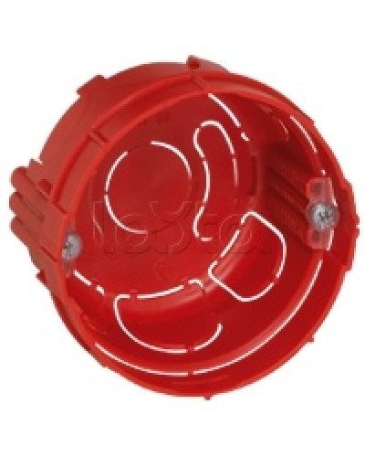 Коробка установочная D65x40мм со стык. ушками межцентр. 71мм, IP20, красный Экопласт 44660 в Стерлитамаке Распределительные коробки Pintop.ru