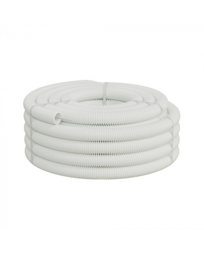 Труба ПП HF-FR гофрир. тяжелая, с зондом, без галогена, ПЛЛ 32мм Экопласт (61132HFR-W) - Труба ПП HF-FR гофрир. тяжелая, с зондом, без галогена, ПЛЛ диам.32мм ПВ-0 (25м) цвет белый 1 палл.=1200м Экопласт в Стерлитамаке Труба гофрированная Pintop.ru