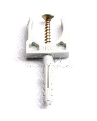 Держатель с защелкой и дюбелем, д.20 мм DKC 51320 в Стерлитамаке Держатели, клипсы, скобы Pintop.ru