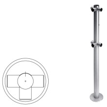 Стойка ограждения Т-образная с отверстием под фиксатор (антик серебро) Oxgard