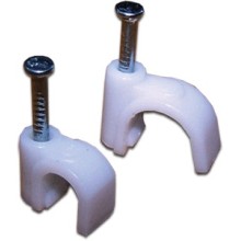 Клипса кабельная круглая, диаметр 4 мм, белая (100шт.уп) TWT TWT-CLR-04