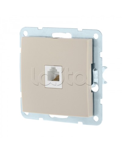 Розетка компьютерная RJ-45 кат. 5е с накладкой (бежевый) LK60 Экопласт (866101-1) в Стерлитамаке Розетки компьютерные и телефонные Pintop.ru