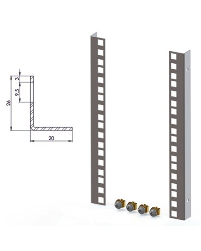 Направляющие для шкафов 6U TLK TLK-VNI-6U-2 в Стерлитамаке Полки для шкафов и стоек Pintop.ru
