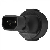 Адаптер переходной, розетка Schuko - вилка C14, 220В, 10А, черный LANMASTER (LAN-PPS/14-BK)